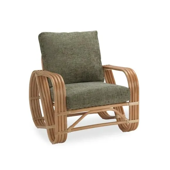 Pretzel Rattan Armchair - Dark Sage alternate view
