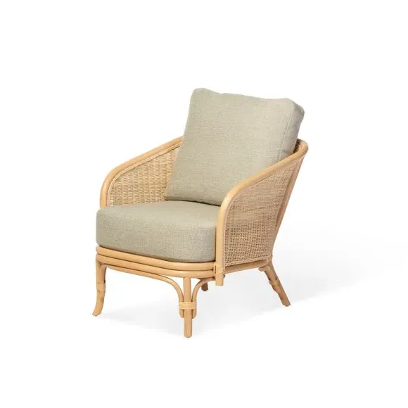 Royal Rattan Armchair - Sage Green, Rattan alternate view