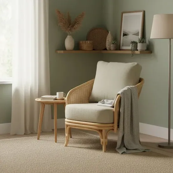 Royal Rattan Armchair - Sage Green, Rattan product