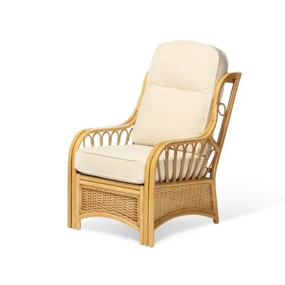Vale Rattan Armchair - Cream alternate view
