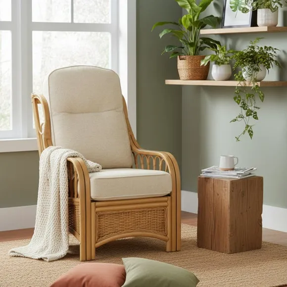 Vale Rattan Armchair - Cream product