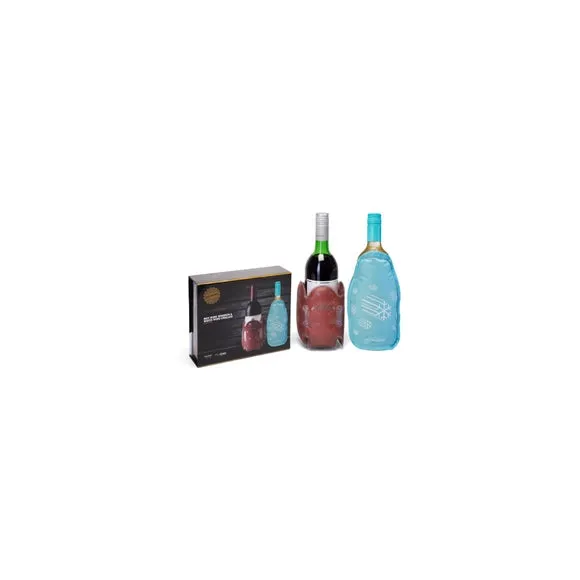 CellarDine Therm au Rouge & Flexicles Chiller Bottle Gift Set - Red alternate view