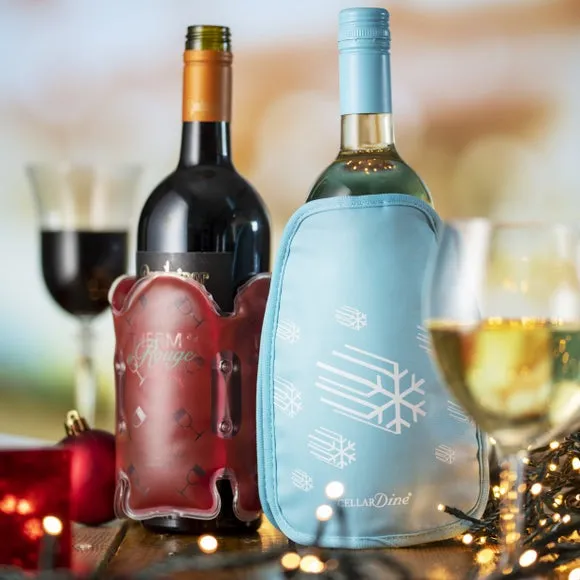 CellarDine Therm au Rouge & Flexicles Chiller Bottle Gift Set - Red product