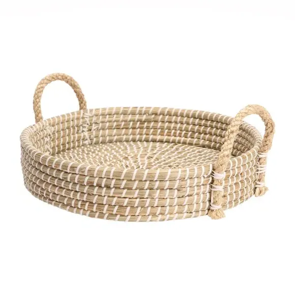 Handwoven Serving Tray - Natural, Seagrass alternate view
