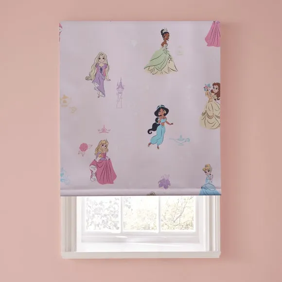Blackout Roller Blind with Print - Pink by Dunelm, image 3