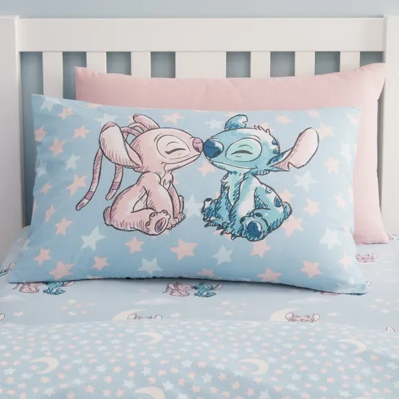 Stitch Duvet Cover and Pillowcase Set - Light Grey, Polycotton alternate view