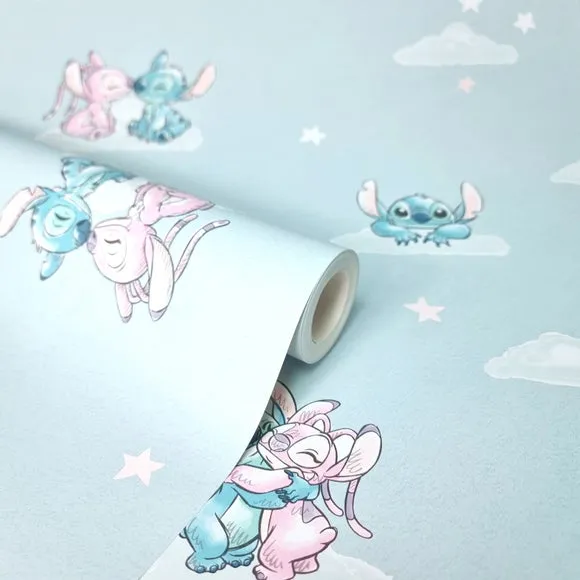 Disney Stitch Wallpaper - Blue, Paper alternate view