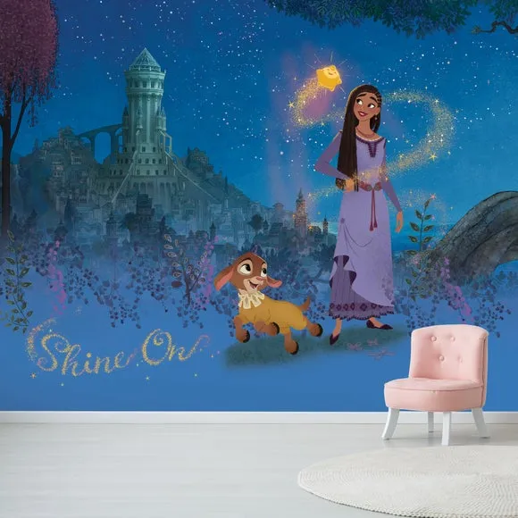Disney Wish 'Shine On' Wall Mural - Blue, Non-Woven alternate view