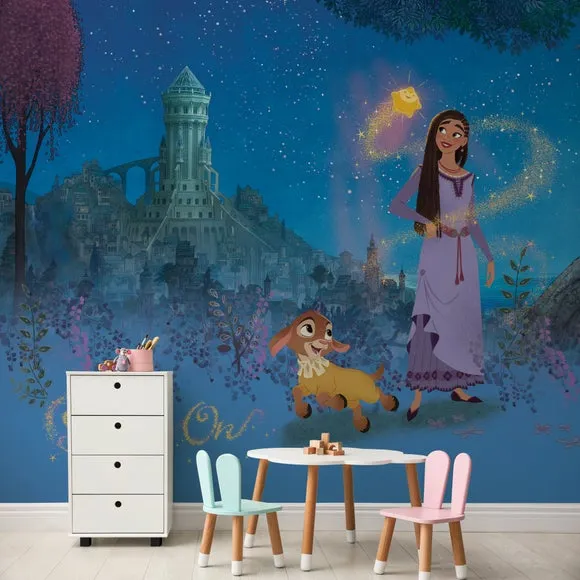 Disney Wish 'Shine On' Wall Mural - Blue, Non-Woven product