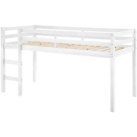 Alpi Midsleeper Bed Frame with Safety Surround - White alternate view