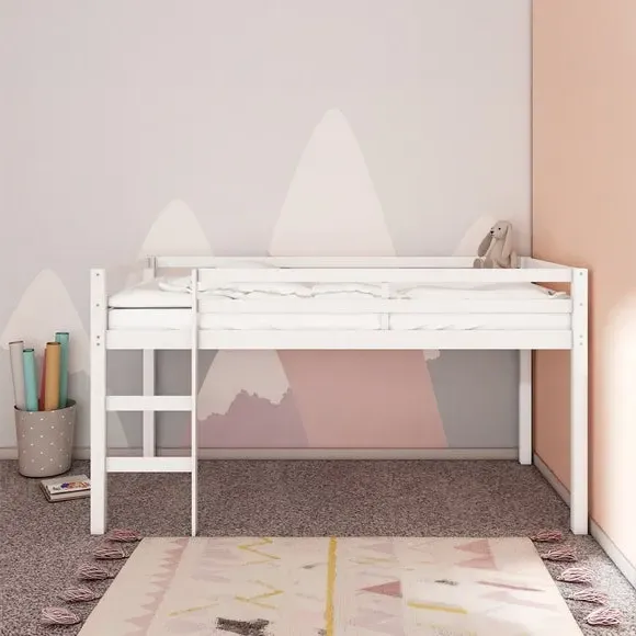 Alpi Midsleeper Bed Frame with Safety Surround - White product