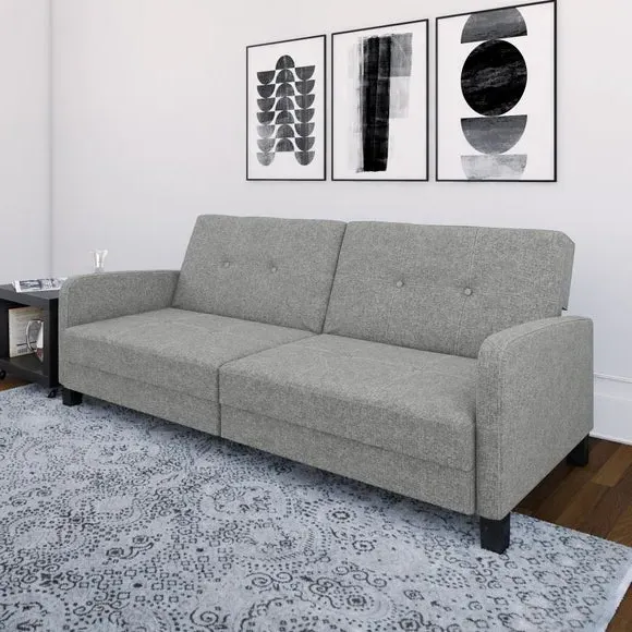 Boston 3-Seater Double Sofa Bed - Grey, Linen product