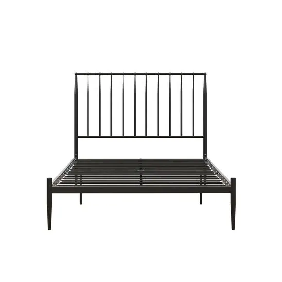 Giulia Metal Bed Frame with Finial Headboard - Black alternate view