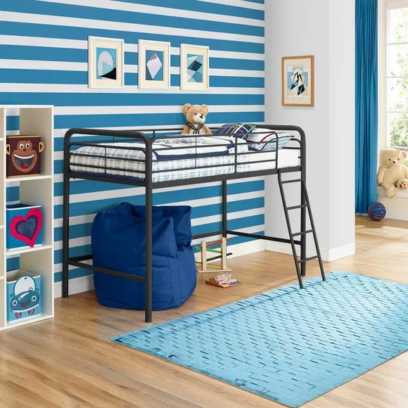 Home Midsleeper Bunk Bed Frame - Black, Metal alternate view