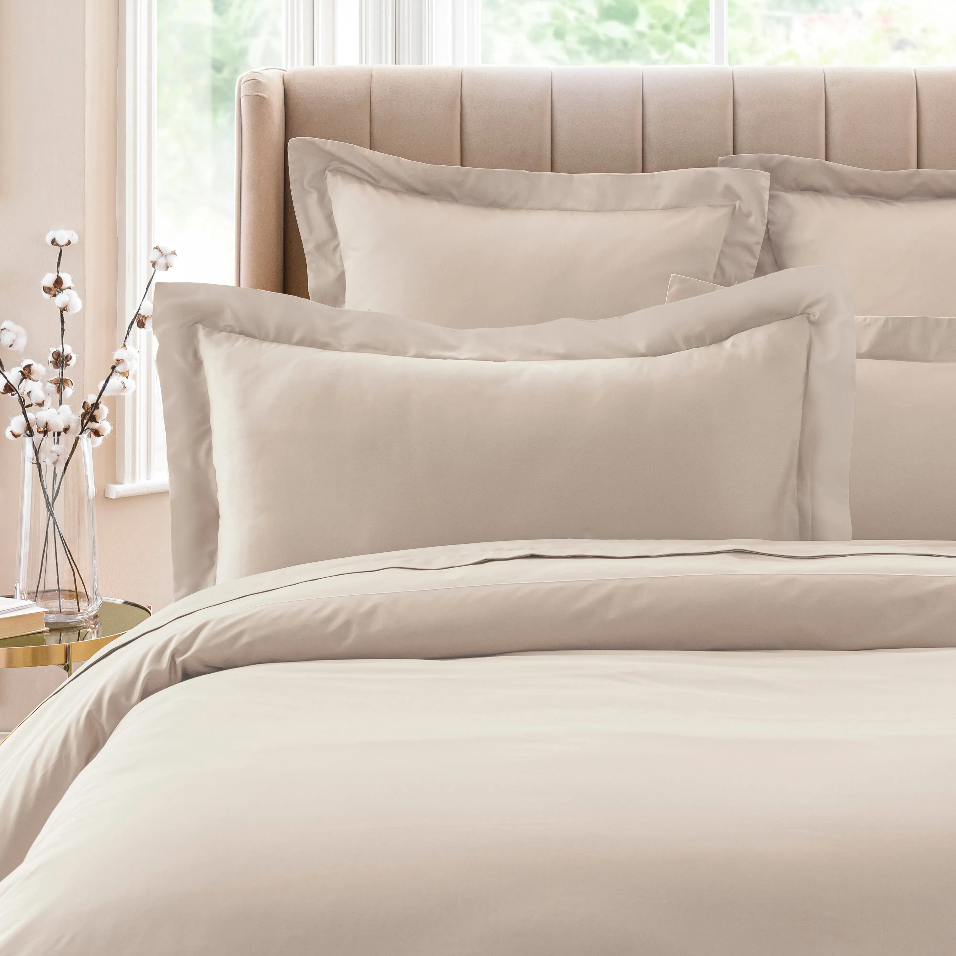 dorma-300-thread-count-100-cotton-sateen-plain-kingsize-oxford-pillowcase-brown image