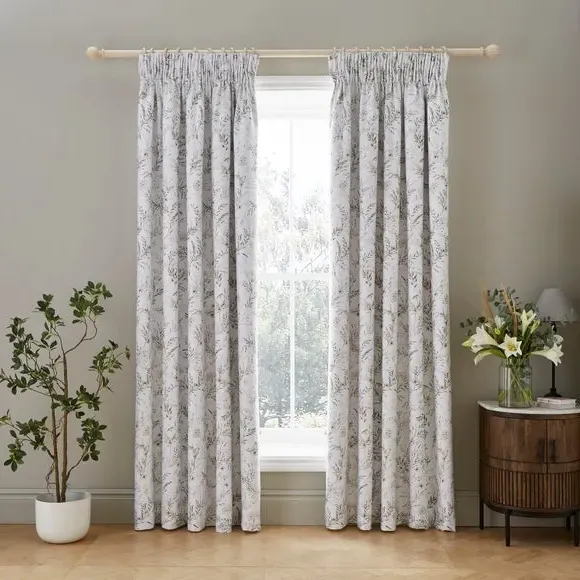 Blackout Pencil Pleat Curtains - Natural, Cotton alternate view