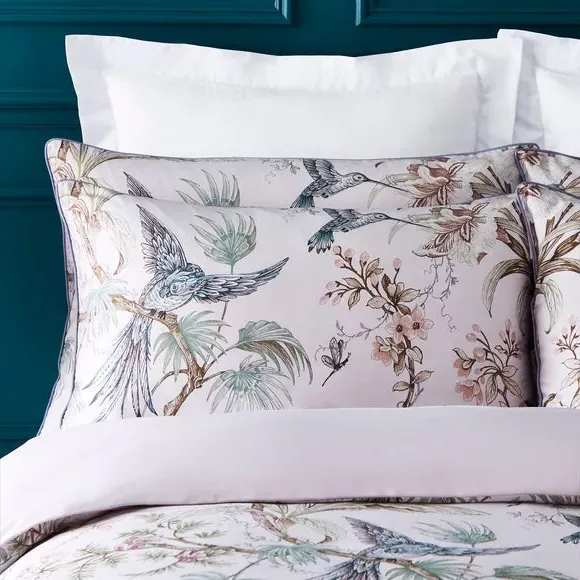Lillian Duvet Cover Set with Pillowcase - Mauve, Cotton alternate view