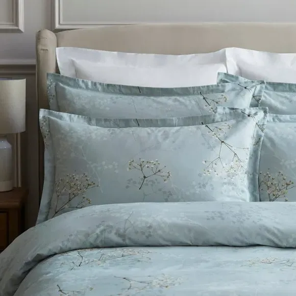 Gypsophilia Duvet Cover Set with Pillowcase - Mineral, Cotton alternate view
