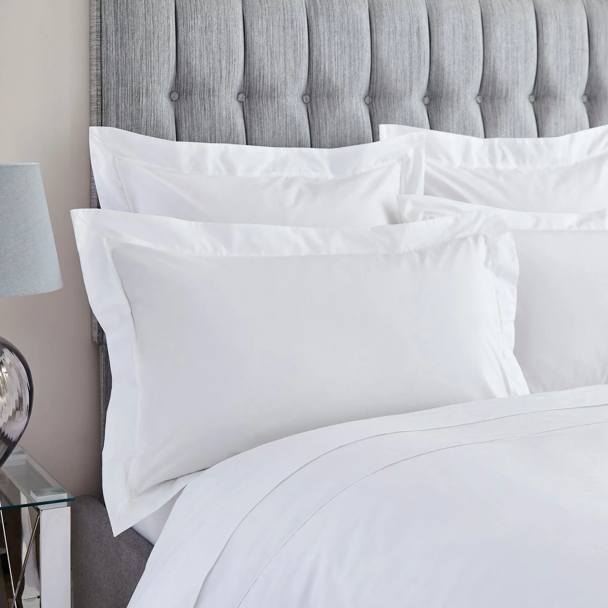 dorma-egyptian-cotton-400-thread-count-percale-oxford-pillowcase-white image