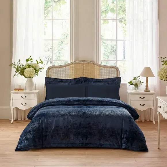 Dorma Corinthia Duvet Cover and Pillowcase Set - Navy Blue product