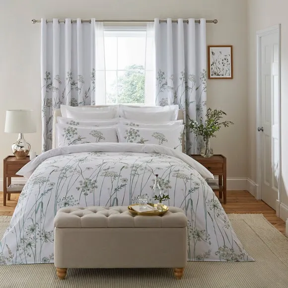 Meadow Cotton Duvet Cover and Pillowcase Set - Powder Green product