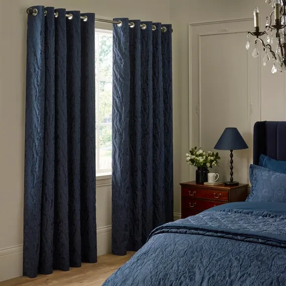 Winchester Blackout Eyelet Curtains - Navy Blue product