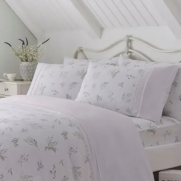 Chloe Duvet Cover and Pillowcase Set - Purple, Polycotton alternate view