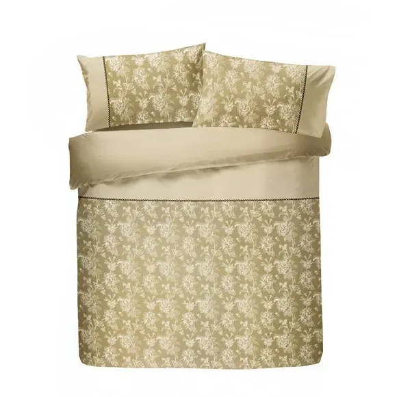 Woven Jasmine Duvet Cover Set with Pillowcase - Champagne alternate view