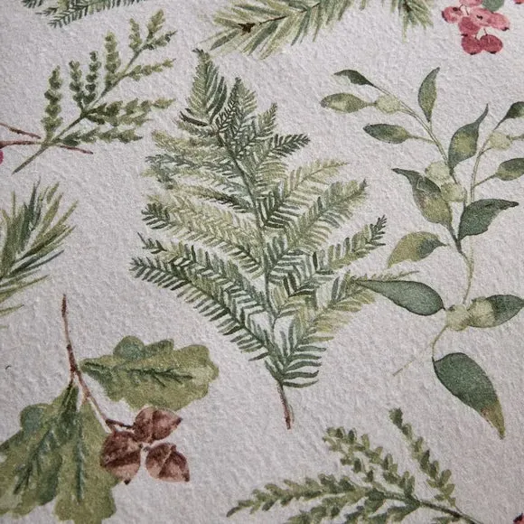 Winter Sprigs Duvet Cover Set with Pillowcase - Green, Cotton by Dunelm, image 4