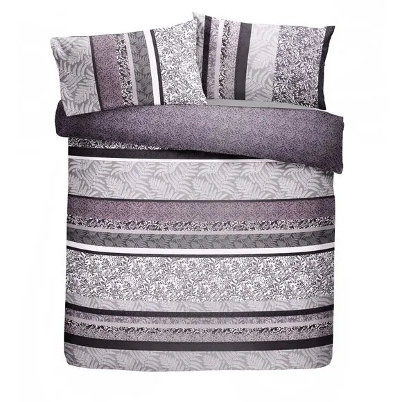 Hanworth Duvet Cover and Pillowcase Set - Purple, Polycotton alternate view