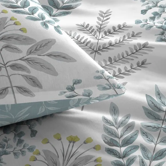Emily Reversible Duvet Cover and Pillowcase Set - Duck Egg Blue, Polycotton alternate view
