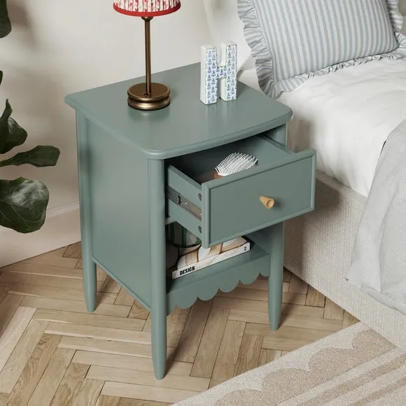 1 Drawer Bedside Table with Shelf - Lilypad alternate view