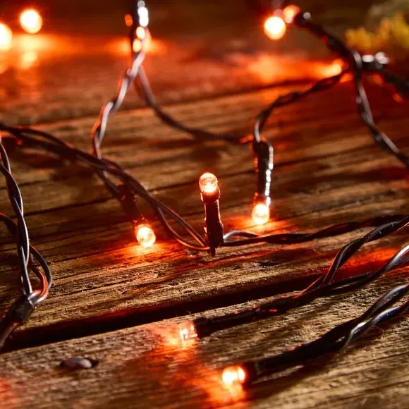 100 LED String Lights - Orange alternate view
