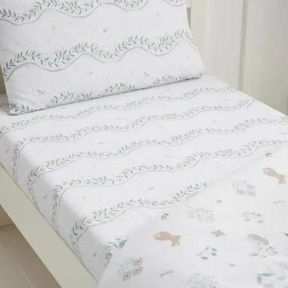 Soft Bunnies Pack of 2 Fitted Bed Sheets - Light Pink, Cotton alternate view