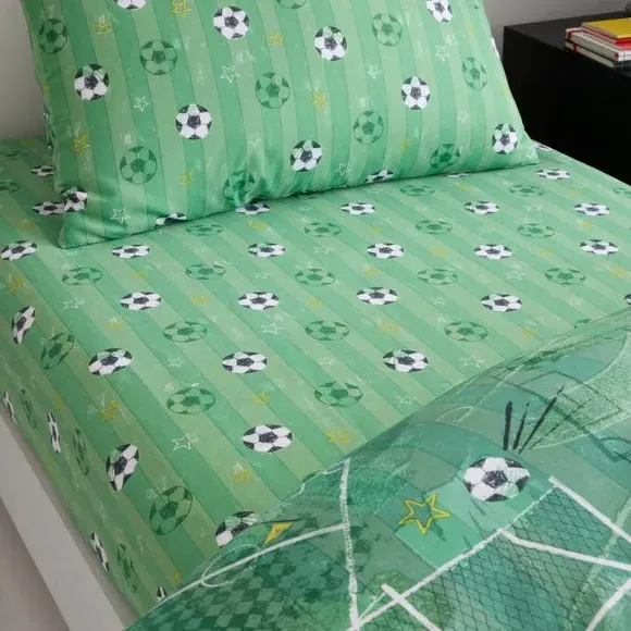 2-Pack Fitted Bed Sheets - Green, Polycotton alternate view