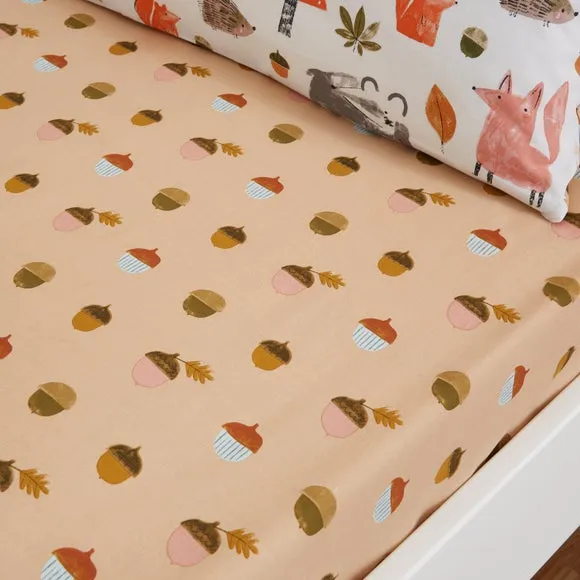 Woodland Adventure Fitted Bed Sheets Pack of 2 - Natural, Cotton alternate view