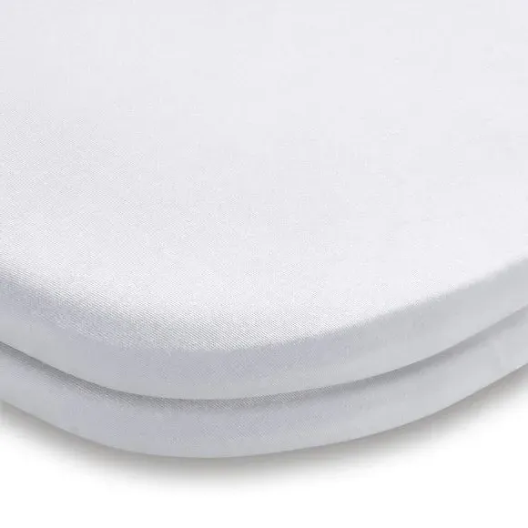 2-Pack Fitted Crib Sheets - White, Jersey Cotton product