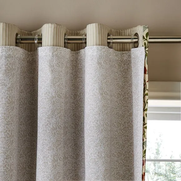 2-Panel Eyelet Curtain Linings - Natural alternate view