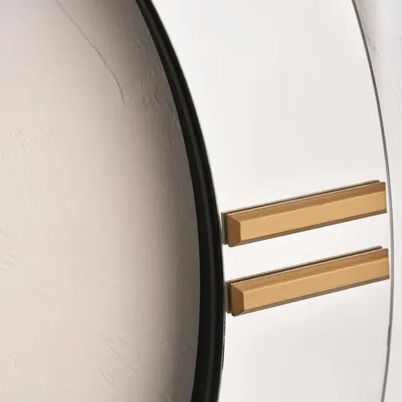 2-Piece Open Wall Clock - Silver, Mirrored alternate view