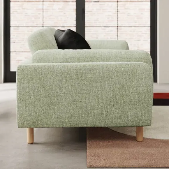 Newton 2-Seater Sofa Chunky Tonal Weave - Sage Green alternate view