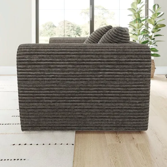 Blake 2-Seater Sofa with Roll Top Arms - Grey, Jumbo Cord alternate view