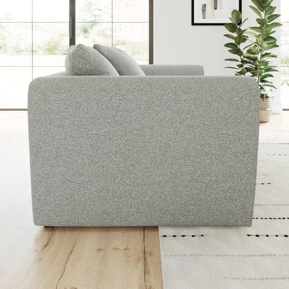 2-Seater Sofa with Roll Arms - Grey, Fabric alternate view