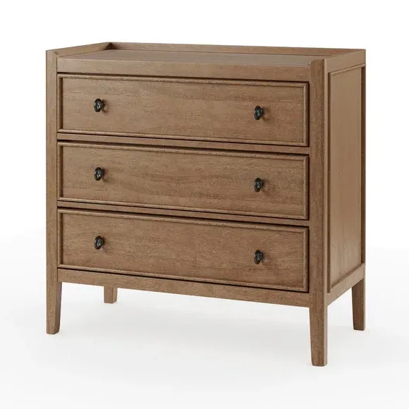 Portland 3 Drawer Chest - Grey Stained, Mango Wood alternate view