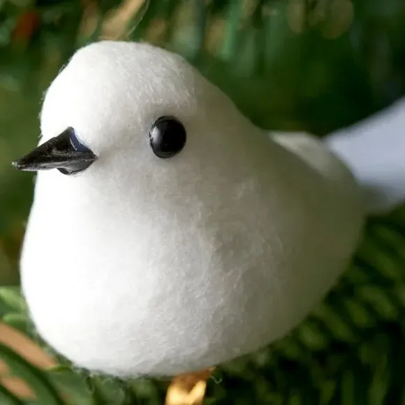 3-Pack DIY Snowbird Ornaments - White alternate view