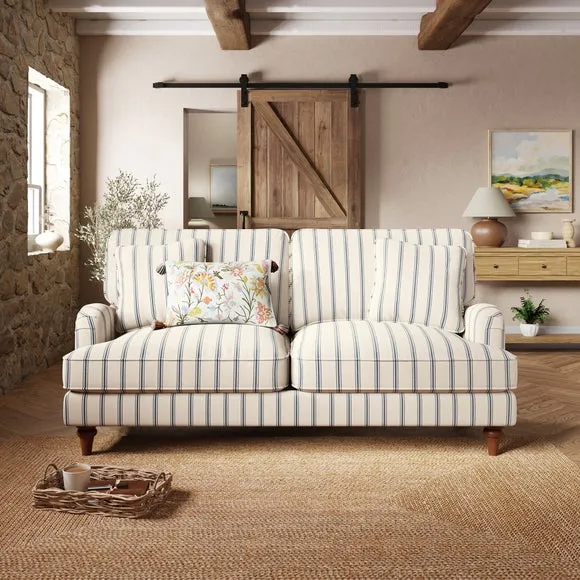 Beatrice II 3-Seater Sofa Bed - Folkstone Stripe Blue alternate view