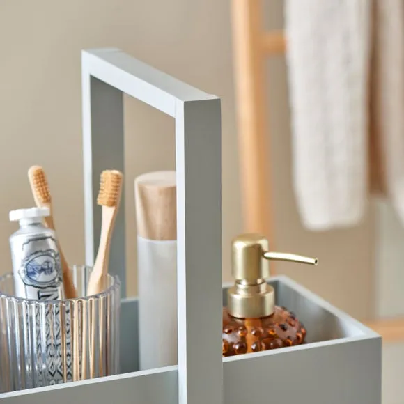 3-Tier Storage Caddy - Grey, Wood alternate view