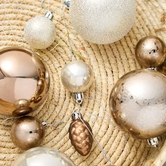 30-Pack Christmas Baubles - Multicolor, Mixed alternate view