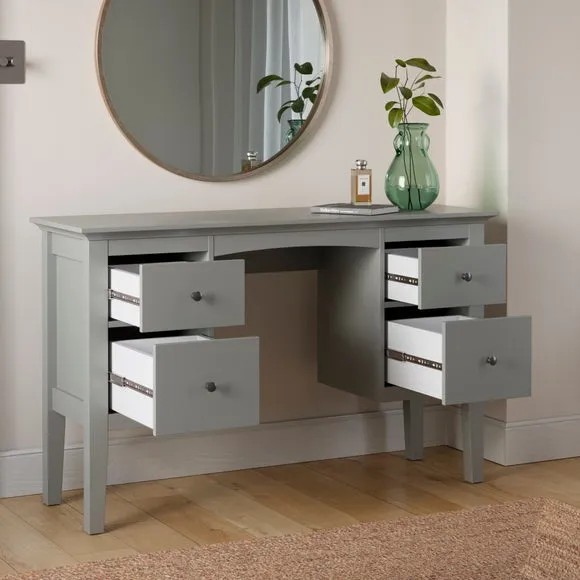 Lynton 4-Drawer Dressing Table - Grey, Lacquer alternate view
