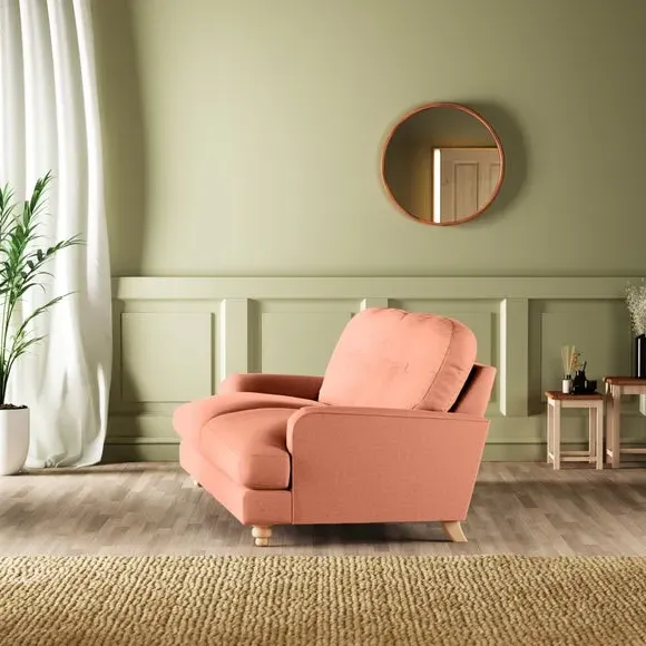 Martha 4-Seater Chesterfield Sofa - Apricot, Velvet by Dunelm, image 3