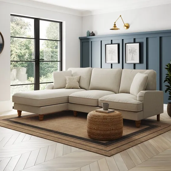 4-Seater Corner Chaise Sofa Bed - Natural alternate view